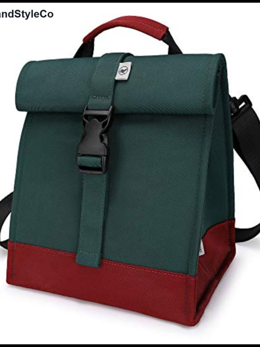 Insulated Rolltop Lunch Bag for Work, School, Picnic - Durable Nylon